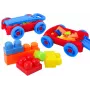 LEAN TOYS Zestaw Klocków w Niebiesko-Czerwonym Wózku - 236 Elementów