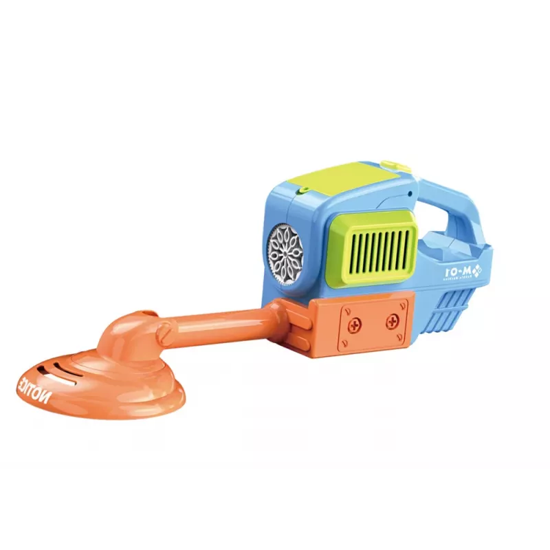 LEAN TOYS Maszyna do Baniek Mydlanych Kosiarka do Trawy Trymer Dwa Płyny Niebieski
