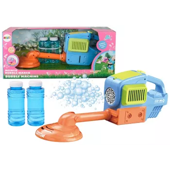 LEAN TOYS Maszyna do Baniek Mydlanych Kosiarka do Trawy Trymer Dwa Płyny Niebieski