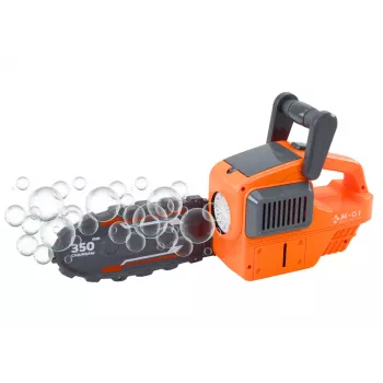 LEAN TOYS Mydlana Maszyna Bąbelkowa Piła Łańcuchowa Pomarańczowa