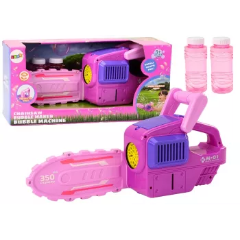 LEAN TOYS Mydlana Maszyna Bąbelkowa Piła Łańcuchowa Różowa
