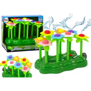 LEAN TOYS Zabawka ogrodowa Zraszacz fontanna Kwiaty Wodne dla dzieci z podświetleniem