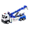 LEAN TOYS Ciężarówka z Żurawiem Dwa Metalowe Haki Biały i Niebieski Światła Dźwięki
