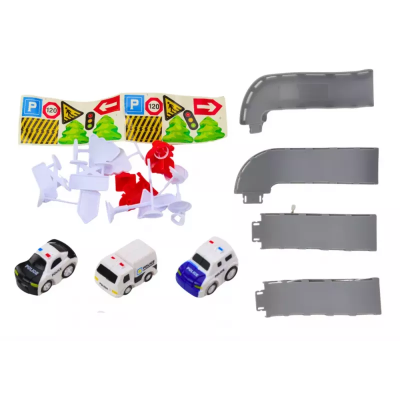 LEAN TOYS Interaktywny Samolot do Rozkładania Posterunek Policji 2w1 DIY