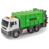 LEAN TOYS Śmieciarka z Napędem Ciernym, Efekty Dźwiękowe, Zielona, 1:16, Sortowanie