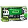 LEAN TOYS Śmieciarka z Napędem Ciernym, Efekty Dźwiękowe, Zielona, 1:16, Sortowanie