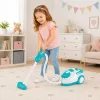 LEAN TOYS Odkurzacz na baterie Niebieski z kulkami styropianowymi i dźwiękiem
