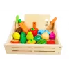 LEAN TOYS Owoce i Warzywa Drewniane w Magnetycznym Pudełku Kuchennym