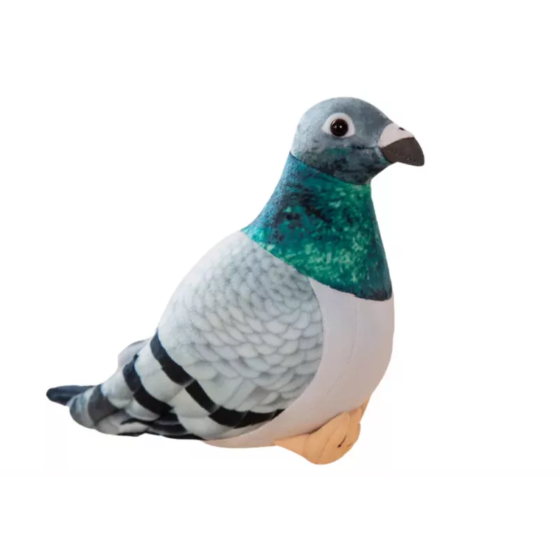 LEAN TOYS Pluszowy Gołąb Czubaty Szary Mascot 20cm