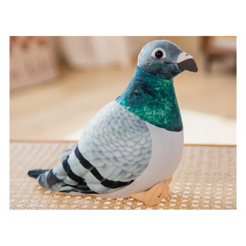 LEAN TOYS Pluszowy Gołąb Czubaty Szary Mascot 20cm