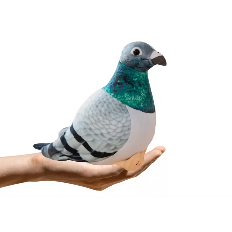 LEAN TOYS Pluszowy Gołąb Czubaty Szary Mascot 20cm