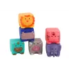 LEAN TOYS Miękkie Klocki Edukacyjne Zwierzęta Cyfry Litery Kolorowe 12 szt.