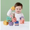 LEAN TOYS Miękkie Klocki Edukacyjne Zwierzęta Cyfry Litery Kolorowe 12 szt.