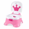 LEAN TOYS Interaktywny Różowy Nocnik z Królewską Muzyczną Toaletą dla Maluchów 5 w 1