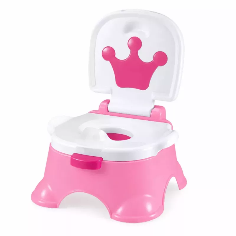 LEAN TOYS Interaktywny Różowy Nocnik z Królewską Muzyczną Toaletą dla Maluchów 5 w 1