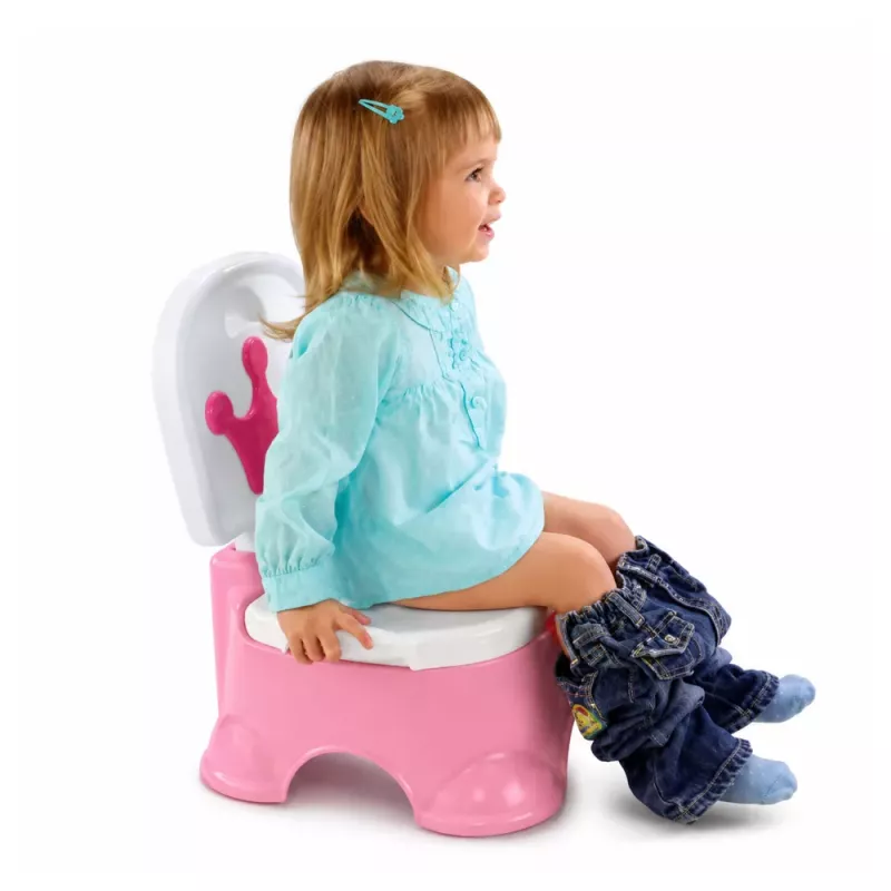 LEAN TOYS Interaktywny Różowy Nocnik z Królewską Muzyczną Toaletą dla Maluchów 5 w 1