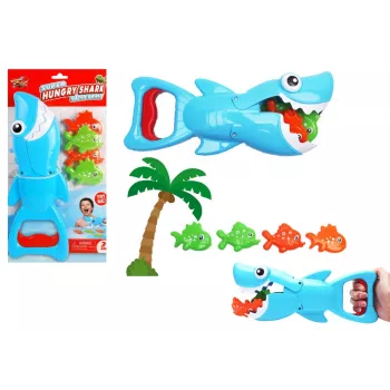 LEAN TOYS Zestaw do kąpieli Shark Fish Hunter Niebieski