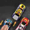 LEAN TOYS Zestaw 25 samochodzików z napędem pull-back, różne pojazdy, kolorowe, napęd cierny, bez baterii, dla dzieci 3+