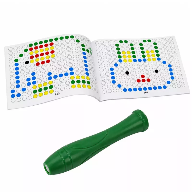 LEAN TOYS Edukacyjna Magnetyczna Tablica Puzzle Dinozaury Zielona