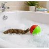LEAN TOYS Piłka z puszystym ogonem fretki interaktywna zabawka do kąpieli