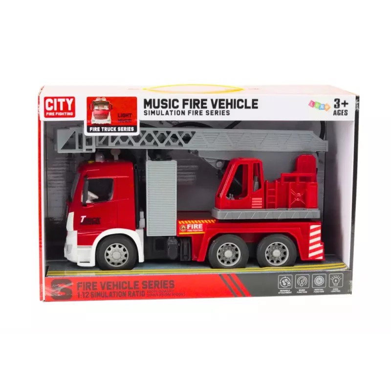 LEAN TOYS Fire Department Friction Drive With Light And Sound Boom