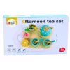 LEAN TOYS Zestaw do herbaty i kawy dla dzieci Drewniany 15 elementów