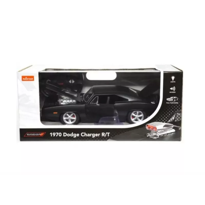 RASTAR RC Samochód 1:16 Zdalnie Sterowany Dodge Charger R/T Otwierane Elementy Czarny