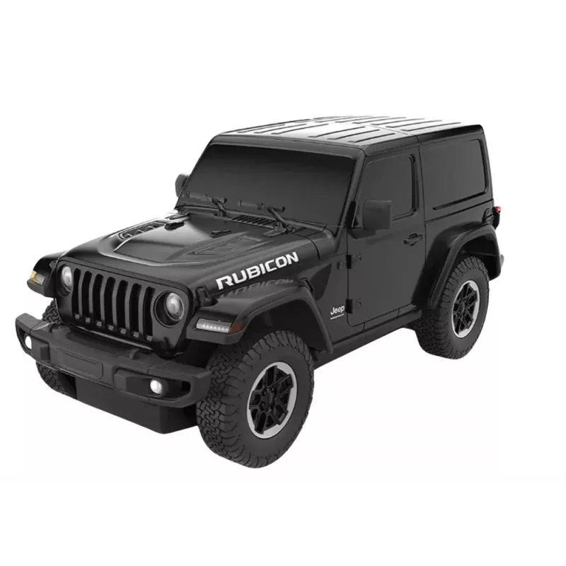 JEEP Wrangler JL Rubicon Zdalnie Sterowany Samochód RC Rastar Czarny 1:24