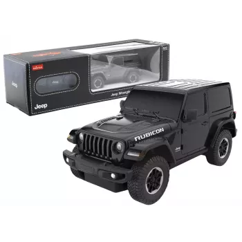 JEEP Wrangler JL Rubicon Zdalnie Sterowany Samochód RC Rastar Czarny 1:24