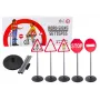 LEAN TOYS Edukacyjny Zestaw Znaków Drogowych Ostrzegawczych 5 szt. 70 cm