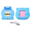 LEAN TOYS Tablet do nauki kart edukacyjnych polski angielski 224 słowa niebieski