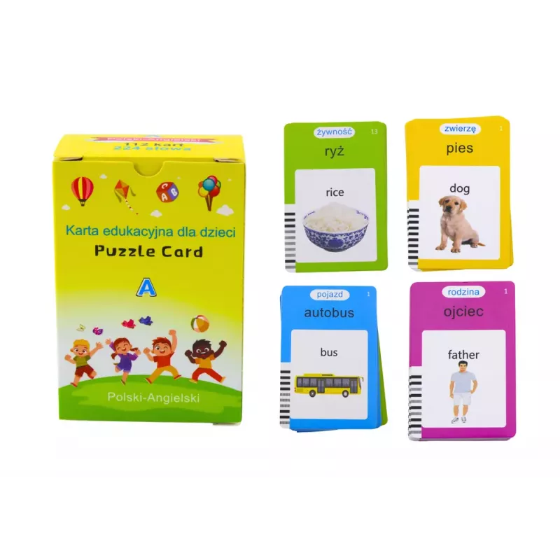 LEAN TOYS Tablet do nauki kart edukacyjnych polski angielski 224 słowa niebieski