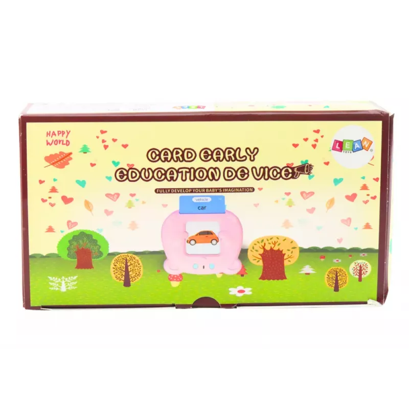 LEAN TOYS Tablet do nauki kart edukacyjnych polski angielski 224 słowa niebieski