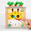 LEAN TOYS Drewniana Kostka Edukacyjna Sorter 5w1 Puzzle Pudełko Klocki