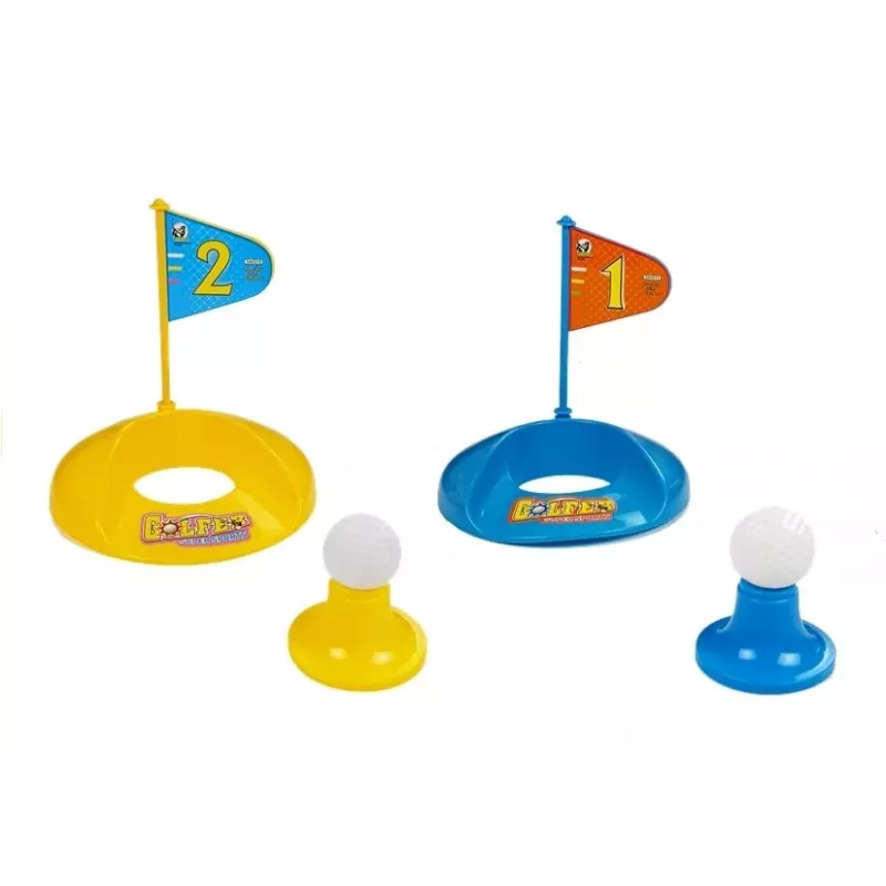 LEAN TOYS Zestaw golfowy dla dzieci z kijami, dołkami, flagami i piłkami