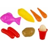 LEAN TOYS Interaktywna Kuchnia dla Dzieci z Lodówką, Kranem, Akcesoriami, 58 szt.