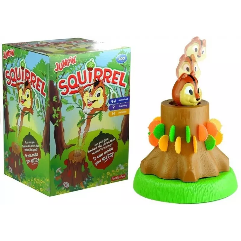 LEAN TOYS Jumpin' Squirrel Family Game Pop-out Squirrel