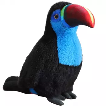 LEAN TOYS Pluszowy Tukan Ptak Mascot Przytulanka Niebieski 20cm