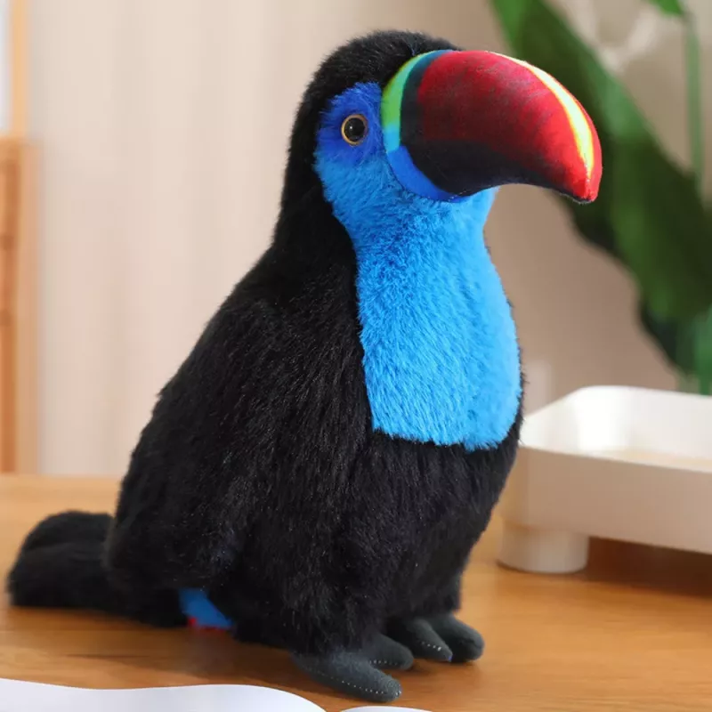 LEAN TOYS Pluszowy Tukan Ptak Mascot Przytulanka Niebieski 20cm