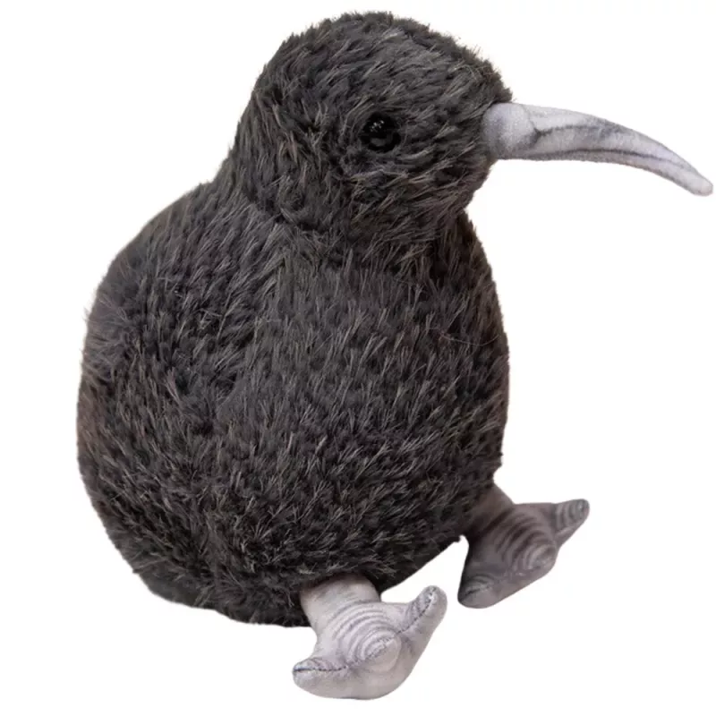 LEAN TOYS Pluszowy Kiwi Ptak Miękka Zabawka Mascot Przytulanka Czarny 17cm