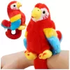 LEAN TOYS Pluszowa Maskotka Papuga Opaska Bransoletka Ręka Czerwona