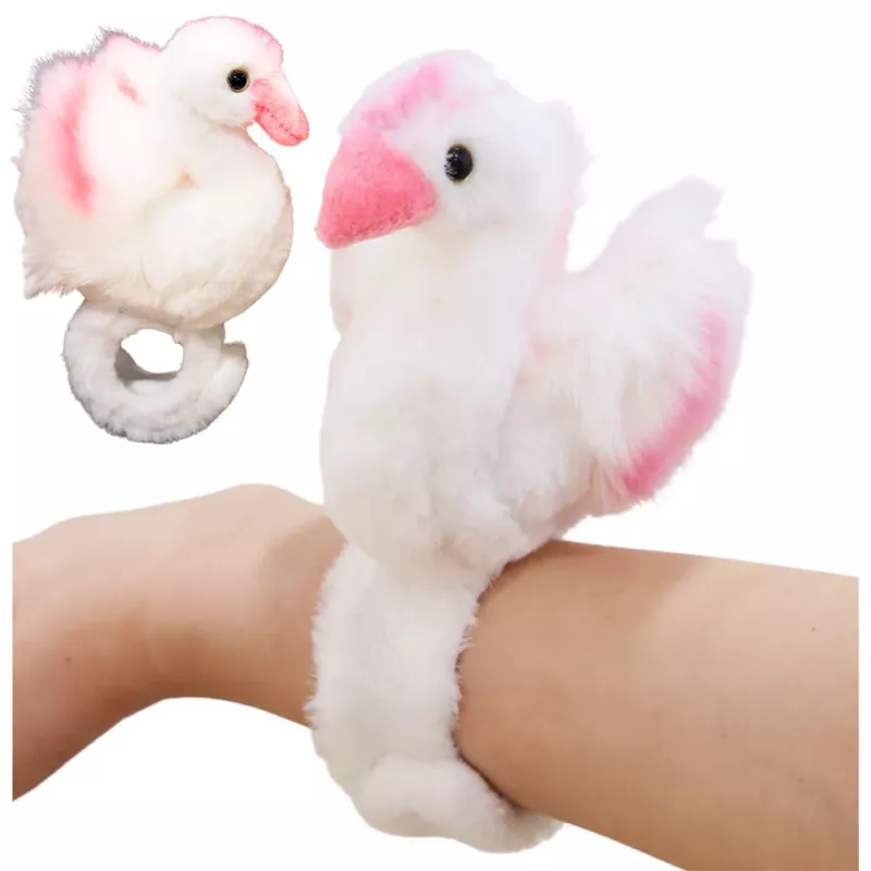 LEAN TOYS Pluszowy Łabędź Mascot Opaska na Nadgarstek Bransoletka Ręka Biały