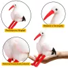 LEAN TOYS Pluszowy Bocian Ptak Maskotka Przytulanka 37cm