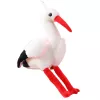 LEAN TOYS Pluszowy Bocian Ptak Maskotka Przytulanka 37cm