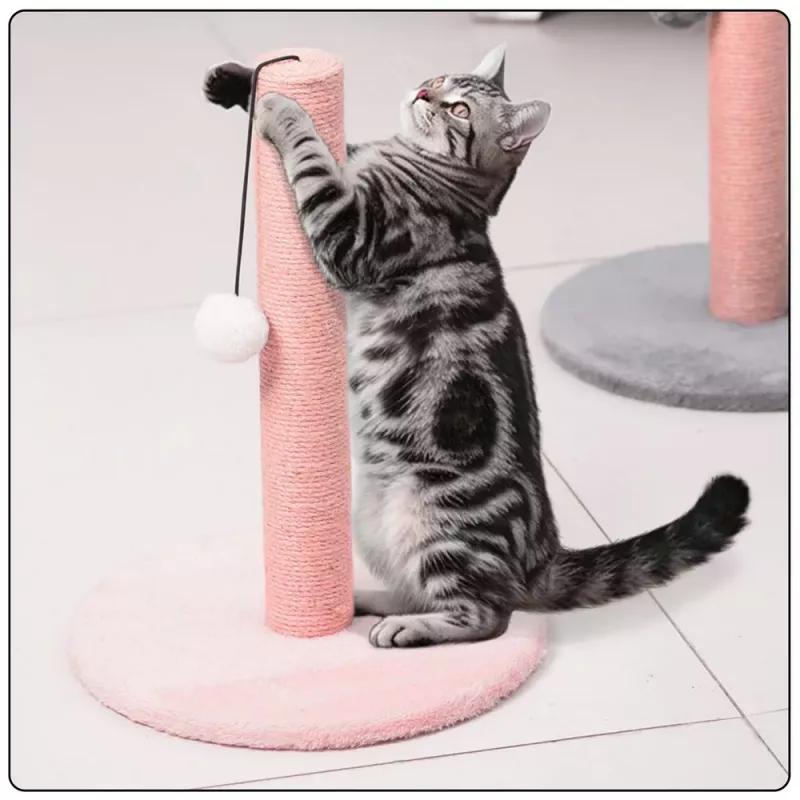LEAN Cat Scratcher Scratching Post Tower Pink 40 cm x 30 cm