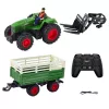 LEAN TOYS Ciągnik rolniczy z przyczepą i widłami zdalnie sterowany RC 2.4G