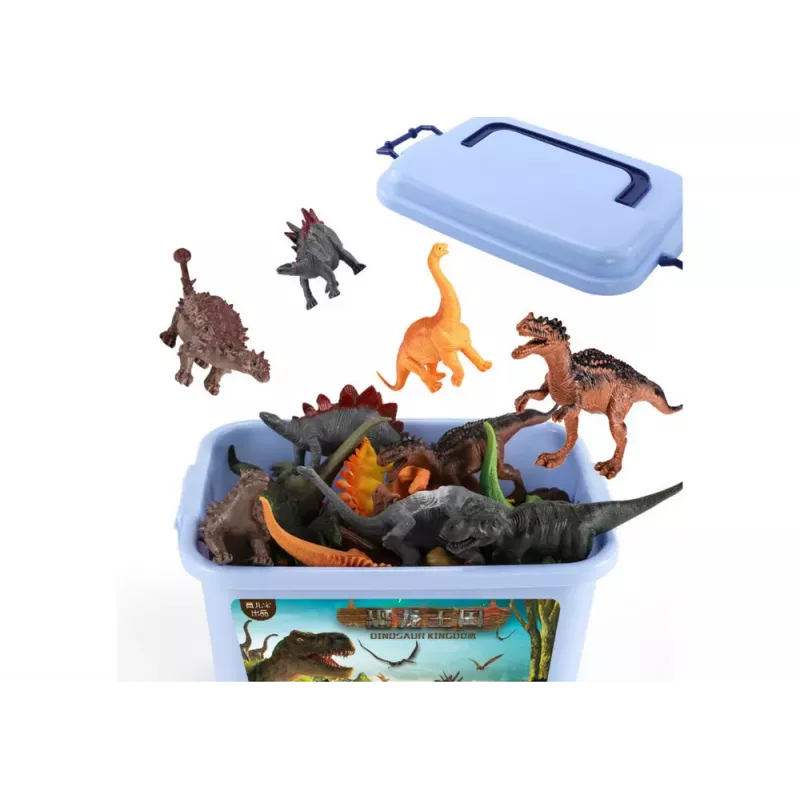 LEAN TOYS Zestaw Figurek Dinozaurów z Akcesoriami Parkowymi 46 Elementów