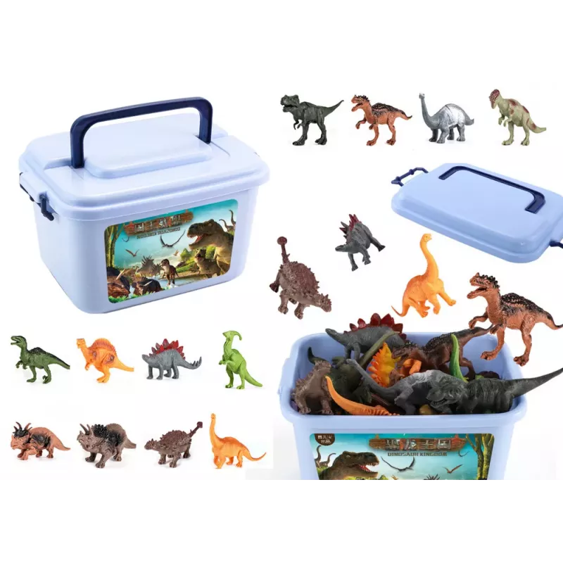 LEAN TOYS Zestaw Figurek Dinozaurów z Akcesoriami Parkowymi 46 Elementów