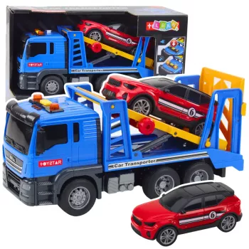 LEAN TOYS Laweta z pomocą drogową Samochód osobowy Światła Dźwięki
