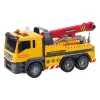 LEAN TOYS Samochód Budowlany z Regulowanym Dźwigiem Światła i Dźwięki Żółty
